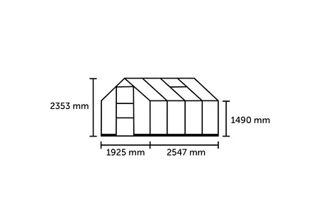 ICON 6 · 4.9 m² (6' x 8') Grøn m/4 mm Polycarbonat
